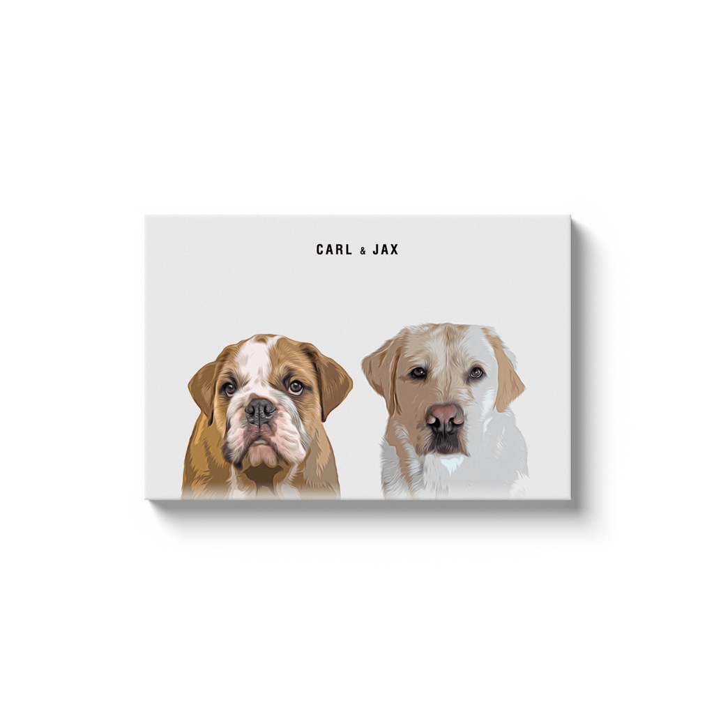 Personalized Modern 2 Pet Canvas