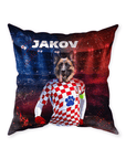 'Croatia Doggos Soccer' Personalized Pet Throw Pillow