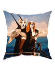 'Titanic Doggos' Personalized 2 Pet Throw Pillow