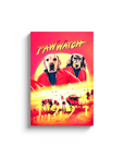 'Paw Watch 1991' Personalized 2 Pet Canvas