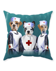 'The Nurses' Personalized 3 Pet Throw Pillow