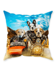 'Harley Wooferson' Personalized 4 Pet Throw Pillow