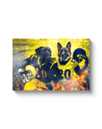 'Michigan Doggos' Personalized 2 Pet Canvas
