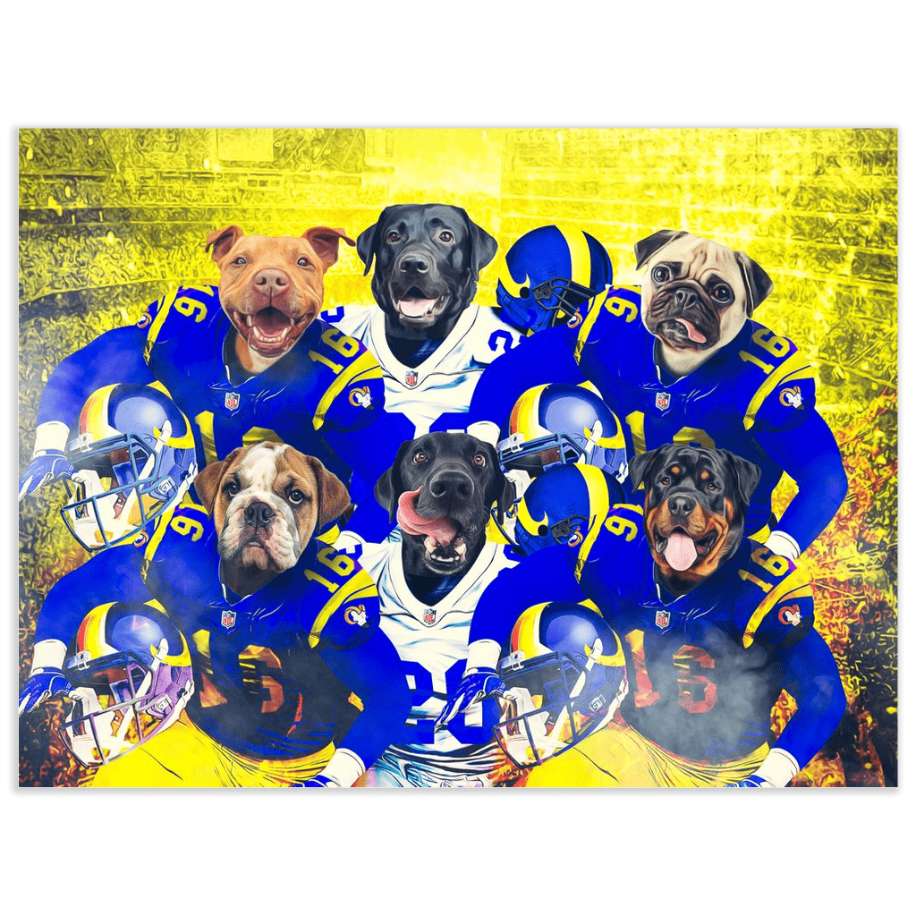 &#39;Los Angeles Doggos&#39; Personalized 6 Pet Poster