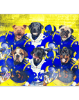 Póster personalizado de 6 mascotas 'Los Angeles Doggos'