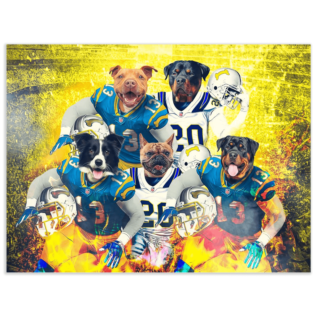 &#39;San Diego Doggos&#39; Personalized 5 Pet Poster