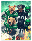 'New York Jet-Doggos' Personalized 4 Pet Poster