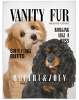 Manta personalizada para 2 mascotas 'Vanity Fur'