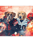 'Cleveland Doggos' Personalized 2 Pet Mini Portrait