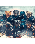 Póster Personalizado para 6 mascotas 'Philadelphia Doggos'