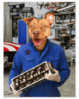 'The Mechanic' Personalized Pet Mini Portrait