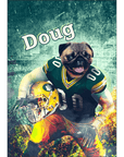 'Green Bay Doggos' Personalized Dog Mini Portrait