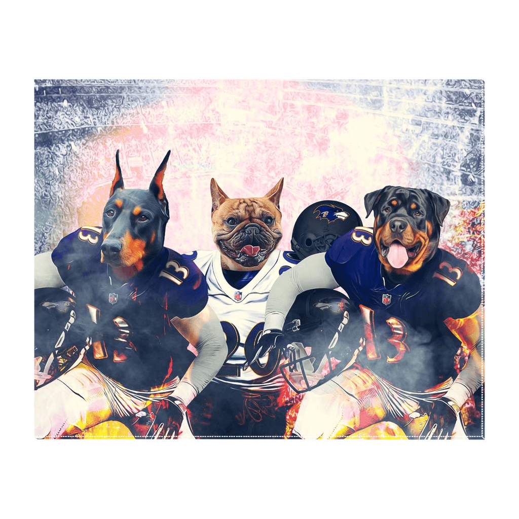 &#39;Baltimore Doggos&#39; Personalized 3 Pet Standing Canvas