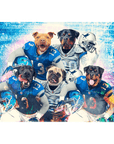 'Detroit Doggos' Personalized 5 Pet Standing Canvas