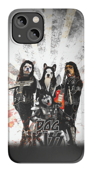Funda personalizada para teléfono con 4 mascotas &#39;Kiss Doggos&#39;