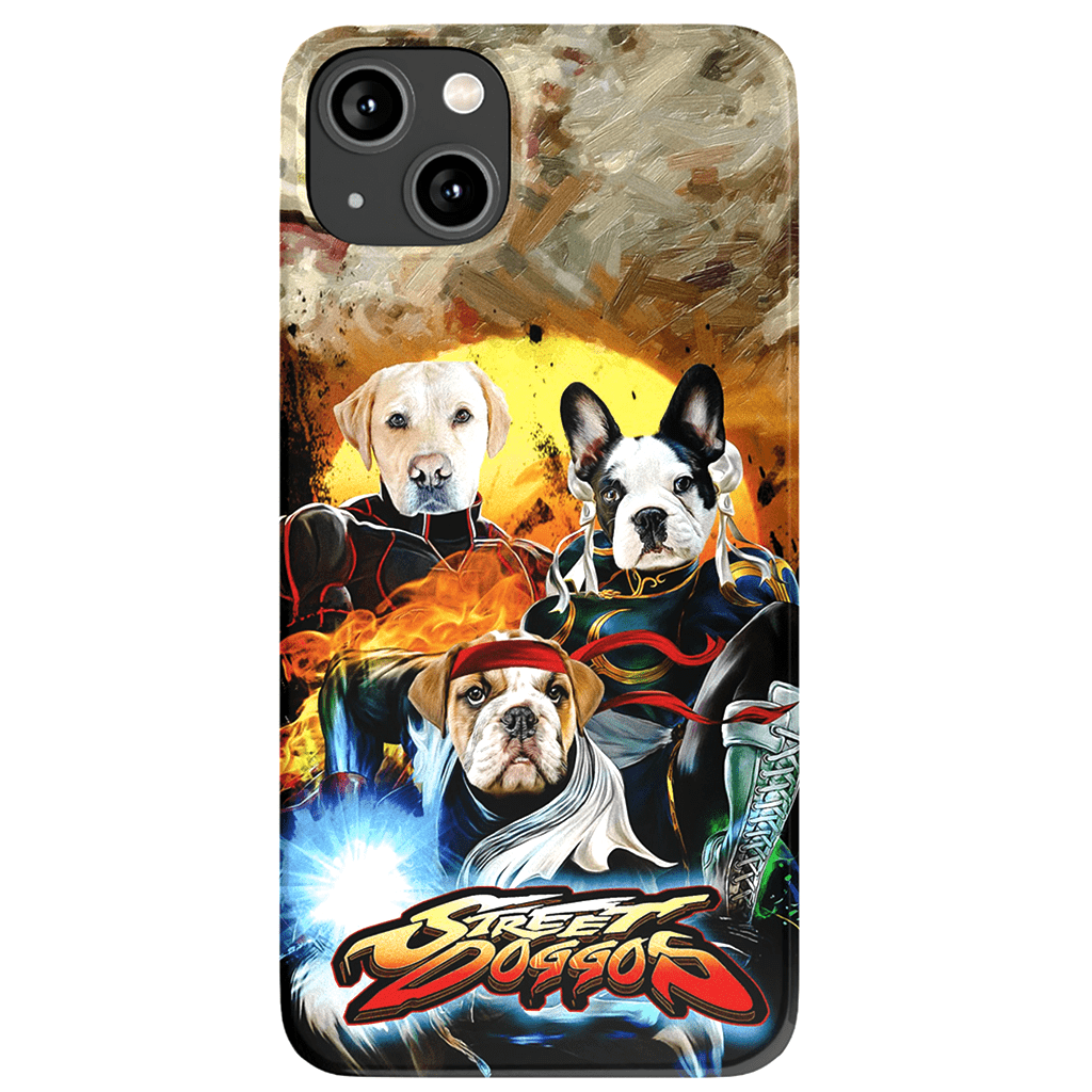 &#39;Street Doggos&#39; Personalized 3 Pet Phone Case