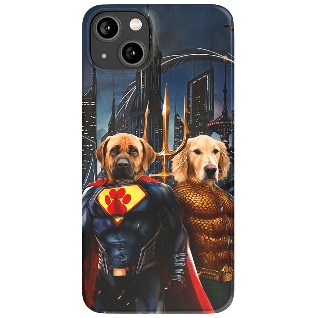 &#39;Superdog &amp; Aquadog&#39; Personalized 2 Pet Phone Case