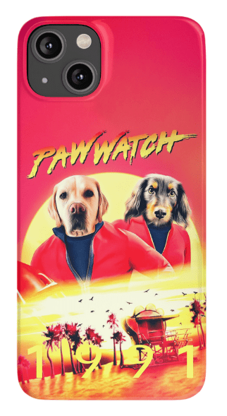 &#39;Paw Watch 1991&#39; Personalized 2 Pet Phone Case