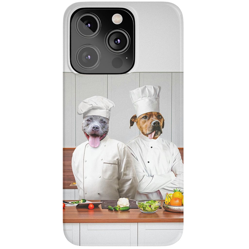 Funda personalizada para teléfono con 2 mascotas &#39;The Chefs&#39;