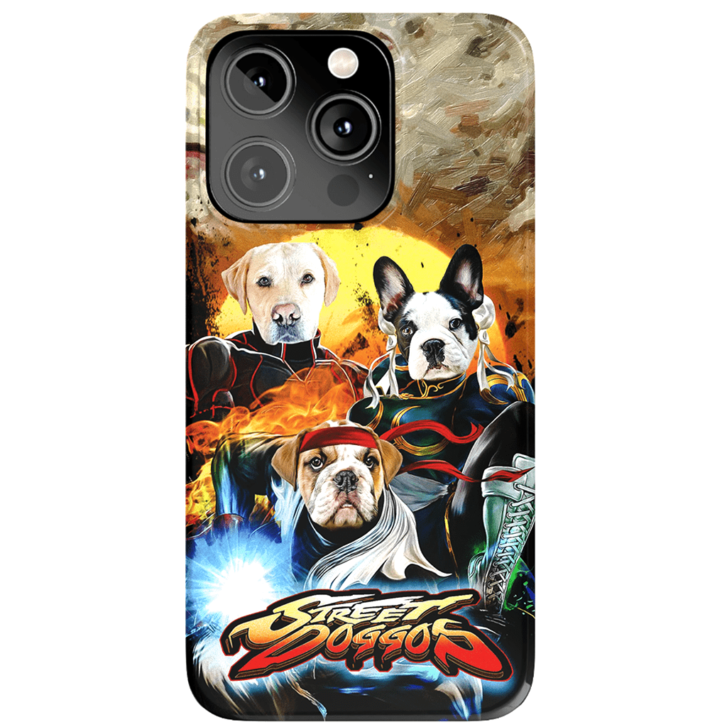 &#39;Street Doggos&#39; Personalized 3 Pet Phone Case