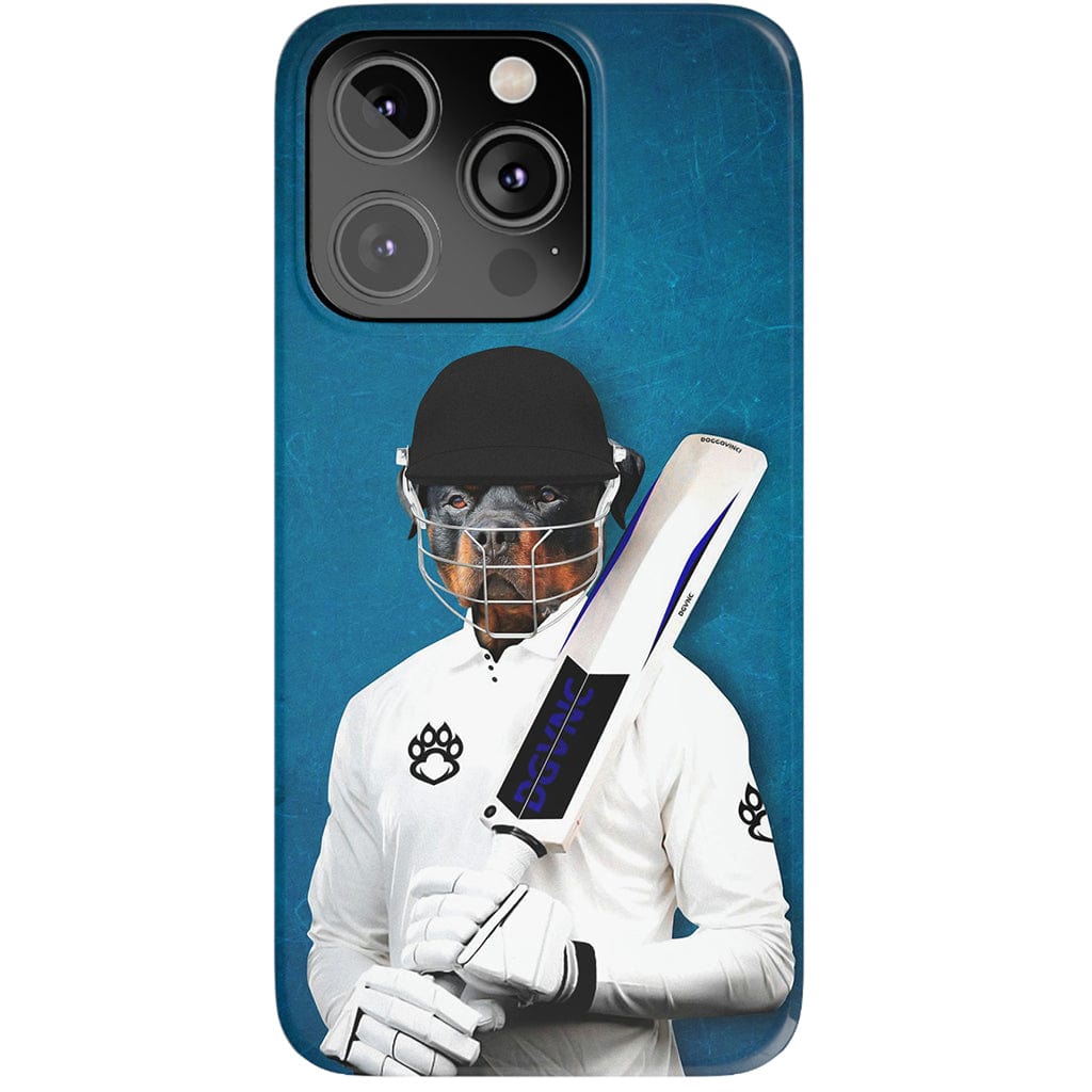 &#39;The Cricket Player&#39; Personalized Phone Case