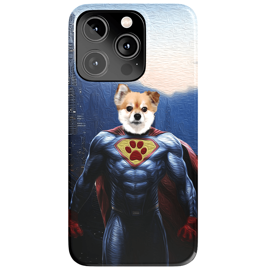 Funda personalizada para teléfono con mascota &#39;Super Dog&#39;