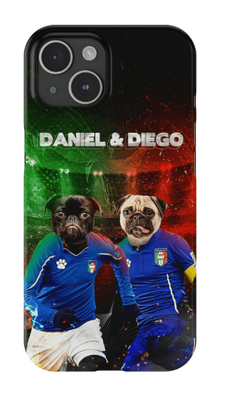 &#39;Italy Doggos&#39; Funda personalizada para teléfono con 2 mascotas
