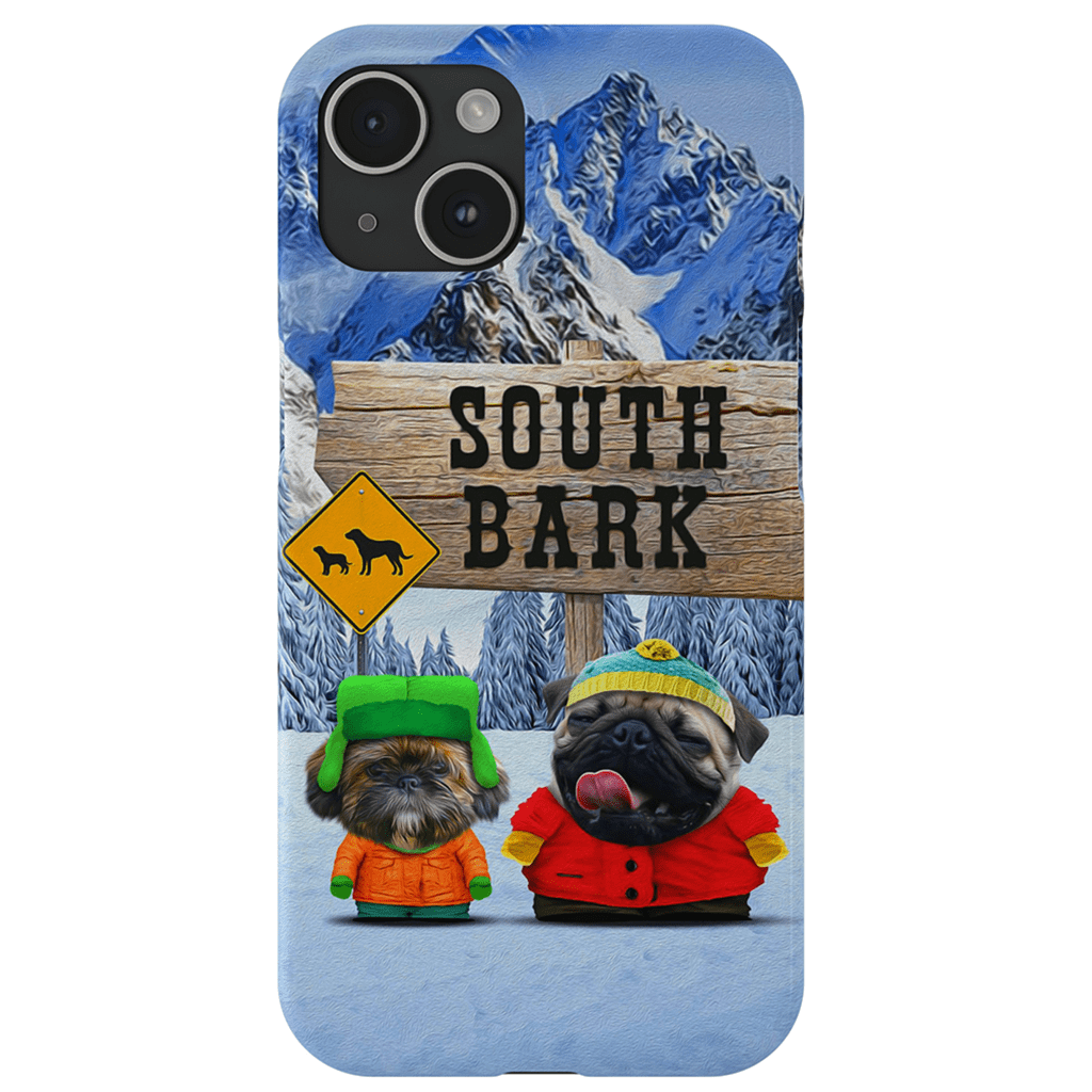 'South Bark' Personalized 2 Pet Phone Case - iPhone 15 Pro 'South Bark' Personalized 2 Pet Phone Case - iPhone 15 Pro