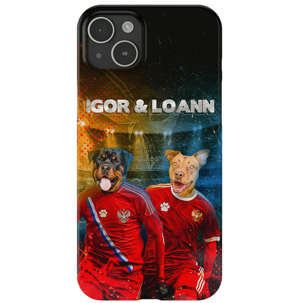 &#39;Russia Doggos&#39; Personalized 2 Pet Phone Case