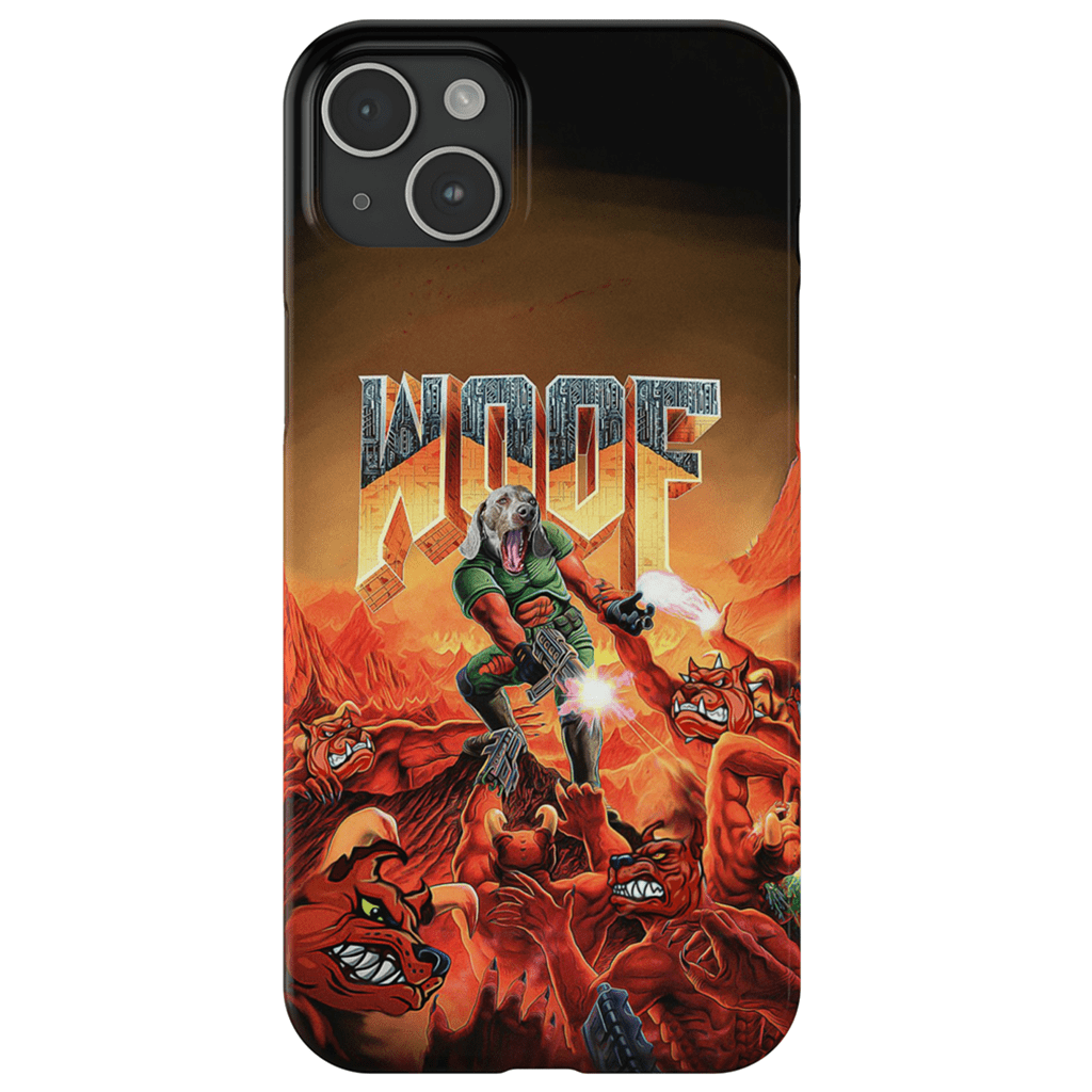 &#39;Woof&#39; Personalized Phone Case
