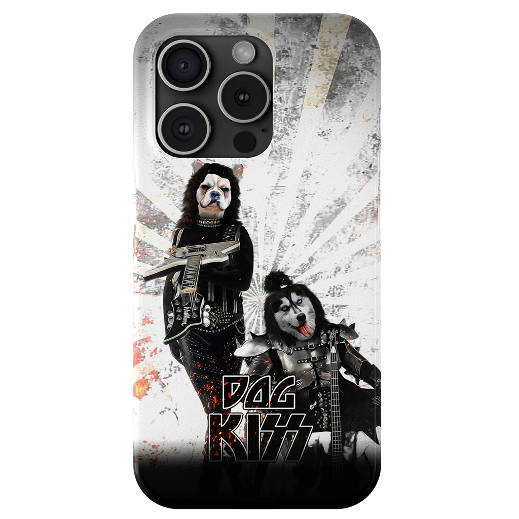 &#39;Kiss Doggos&#39; Personalized 2 Pet Phone Case