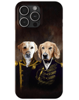 Funda personalizada para teléfono con 2 mascotas 'El Almirante y el Capitán'