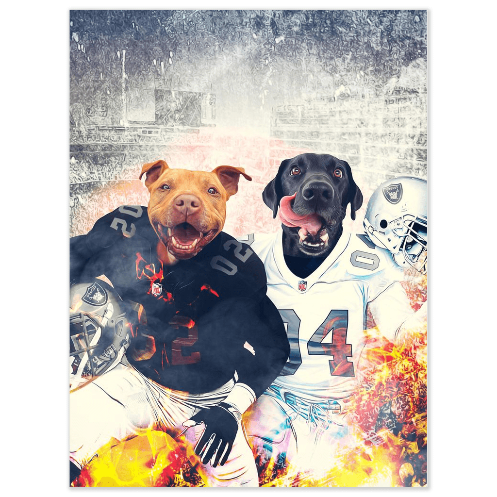 &#39;Oakland Doggos&#39; Personalized 2 Pet Poster