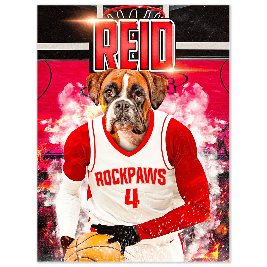 &#39;Houston Rockpaws&#39; Personalized Dog Poster