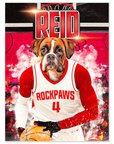 'Houston Rockpaws' Personalized Dog Poster