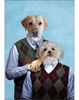 Step Doggos: Personalized 2 Dog Mini Portrait