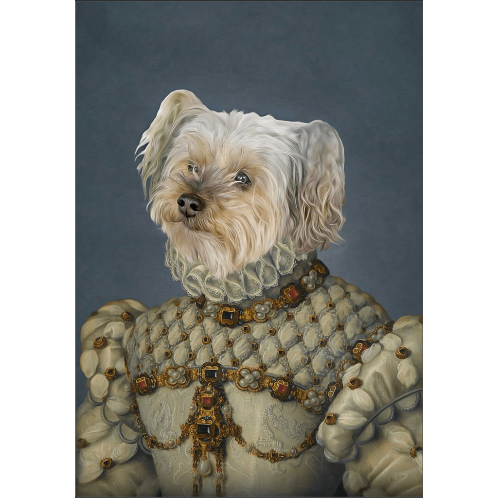 The Princess: Personalized Dog Mini Portrait