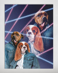 '1980s Lazer Portrait' Personalized 2 Pet Mini Portrait