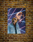 '1980s Lazer Portrait' Personalized Pet Mini Portrait