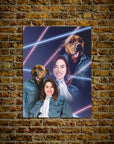 '1980s Lazer Portrait Pet(Male)/Human(Female)' Personalized Mini Portrait