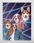 '1980s Lazer Portrait' Personalized 2 Pet Mini Portrait