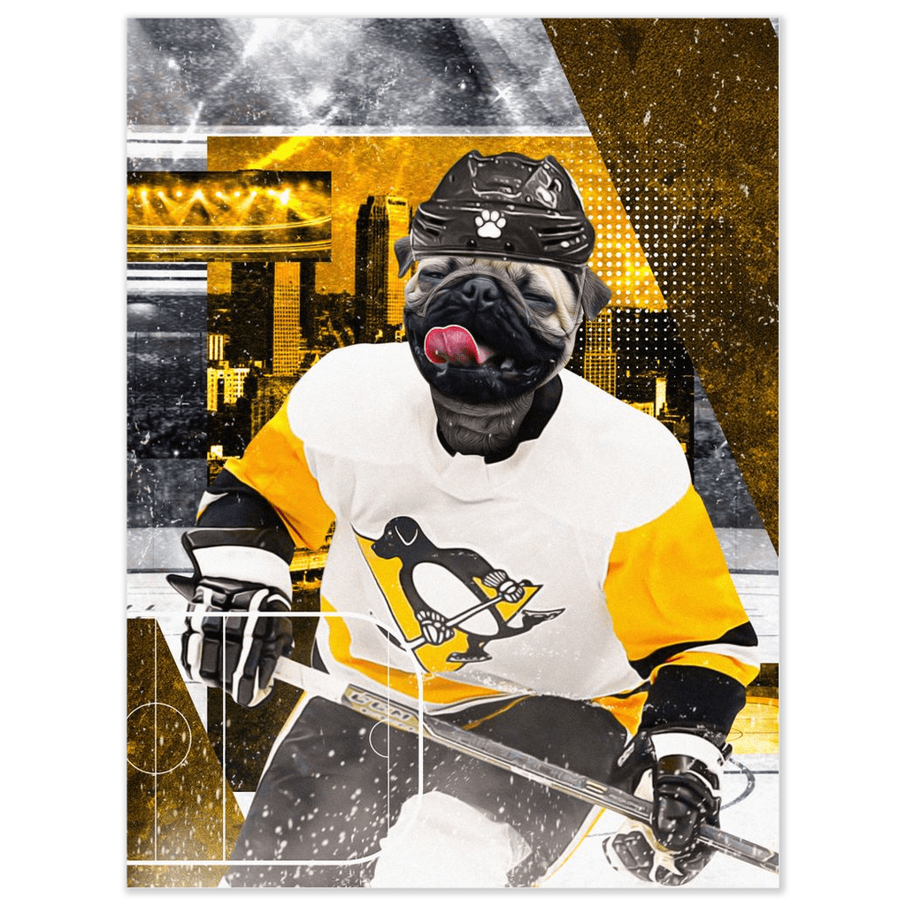 &#39;Pittsburgh Doggos Hockey&#39; Personalized Pet Poster