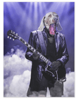 'The Rocker' Personalized Dog Mini Portrait