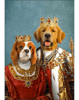 King and Queen: Personalized 2 Pet Mini Portrait