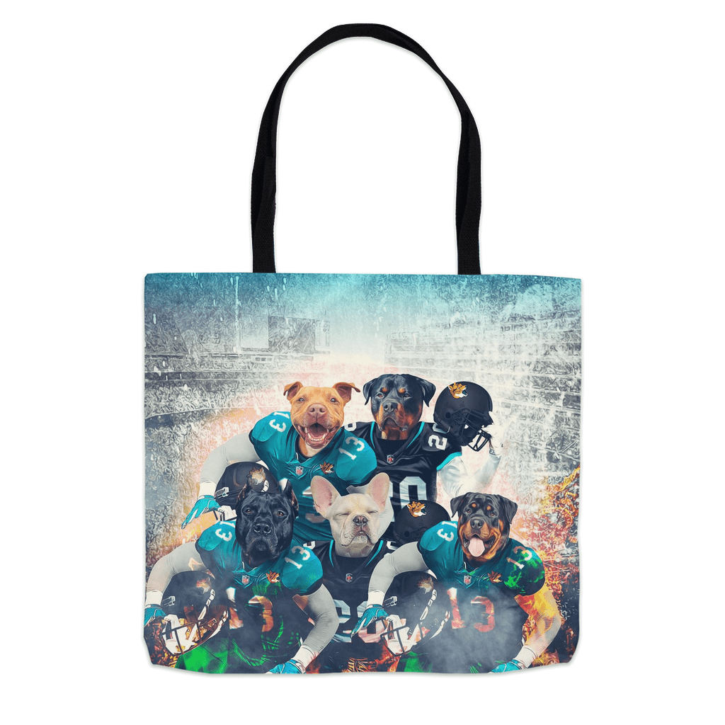 &#39;Jacksonville Doggos&#39; Personalized 5 Pet Tote Bag