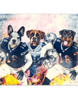 'Dallas Doggos' Personalized 3 Pet Poster