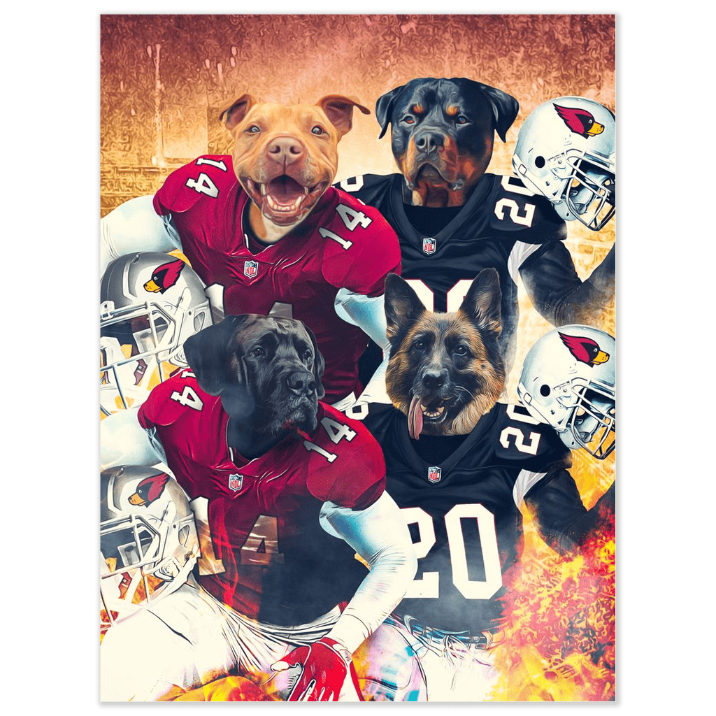 &#39;Arizona Doggos&#39; Personalized 4 Pet Poster