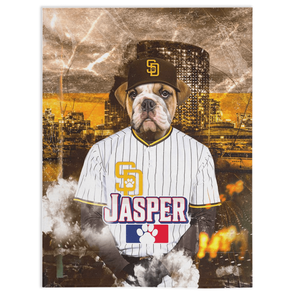 &#39;San Doggo Padres&#39; Personalized Pet Blanket