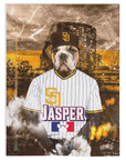 'San Doggo Padres' Personalized Pet Blanket