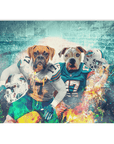 'Miami Doggos' Personalized 2 Pet Blanket